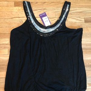 City Chic Women's Plus Size Sequin Scoop Top L 20W